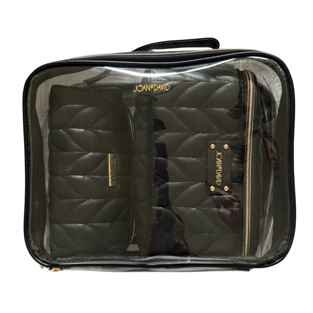 Joan & David Quilted 4 Piece Clear Cosmetic Bag Set - Picture 8 of 8